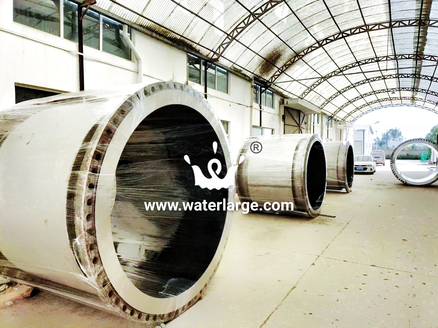 Large Diameter Electromagnetic Flow Meter Waiting for Painting